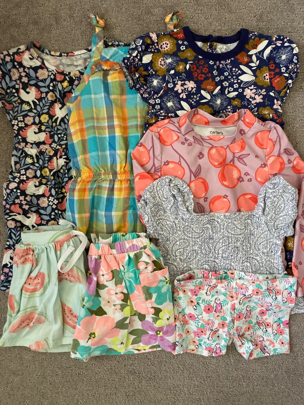 8-pc Bundle assorted toddler girl clothes, 3T.